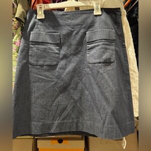 LOFT Navy Denim Skirt